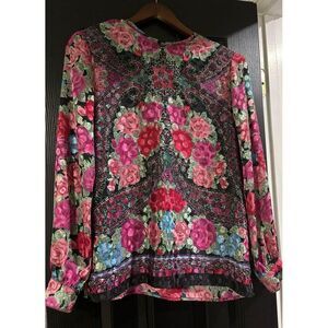 Vintage Howard Wolf paisley print blouse size 6